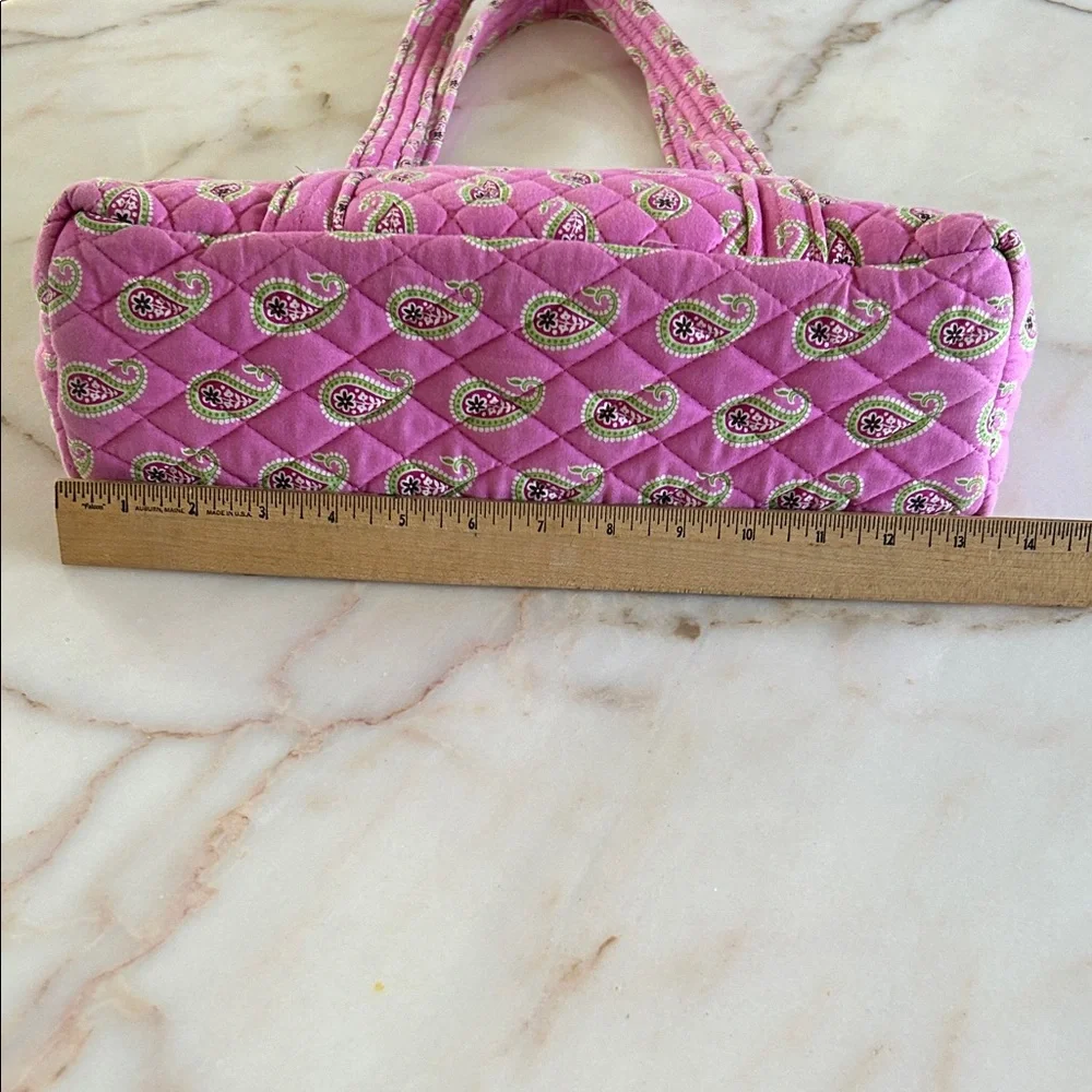 Vera Bradley Pink Quilted Paisley Tote Shoulder Bag - Picture 3 of 8